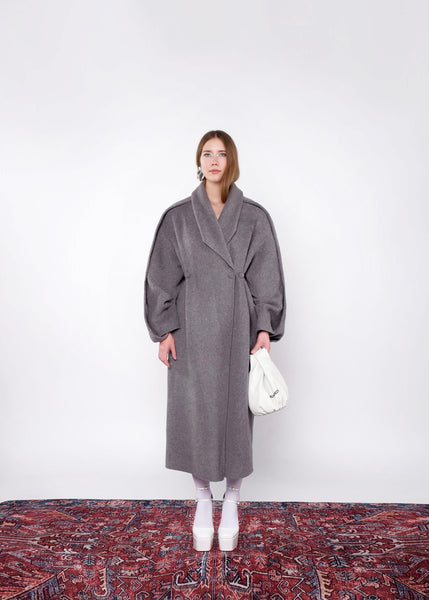 CFCLグレー重ね着ニットcabanmametomoisseysacai SHMERE COAT – KUBIDEZSE